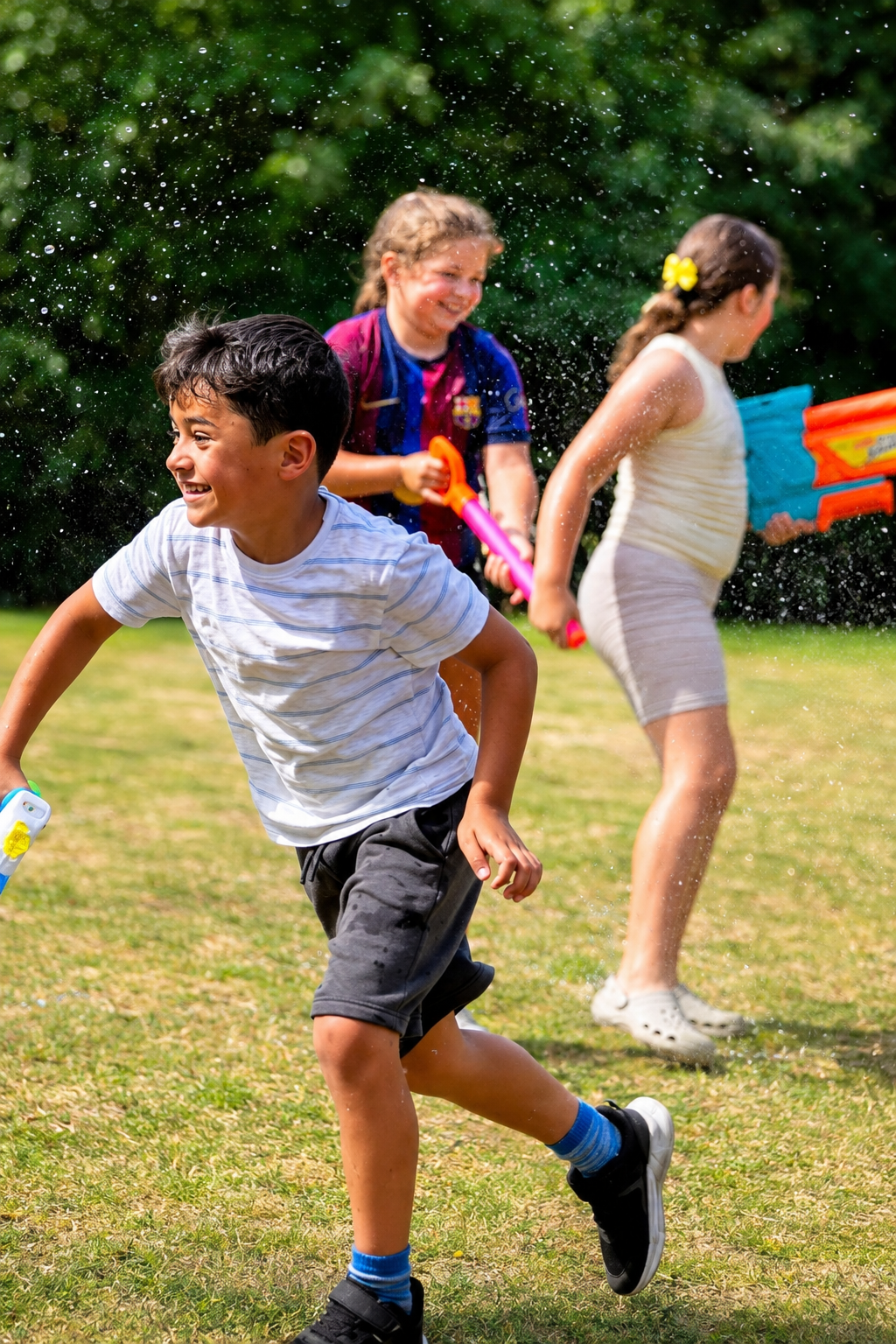 Children playing active outdoor games at an Inspire School Sport holiday camp